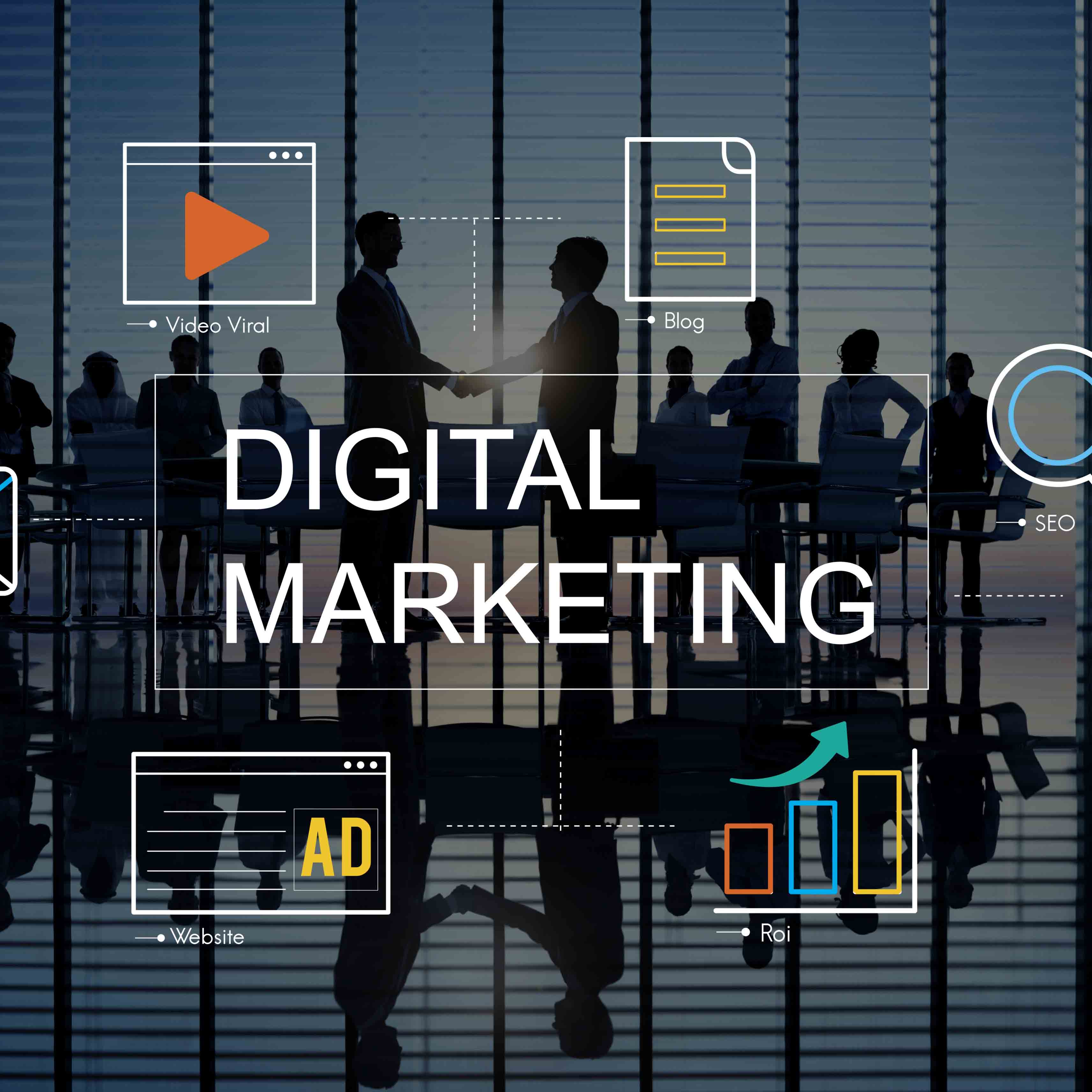 Digital marketing services                                             including SEO and social media